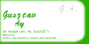 gusztav ay business card